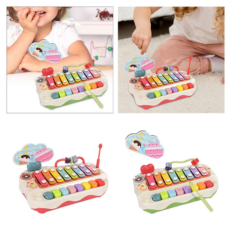Детская музыкальная игрушка, обучающая игрушка для дошкольного возраста, восемь тонов, красочное детское фортепиано для мальчиков и девочек, подарок на день рождения для детей 3 + малышей