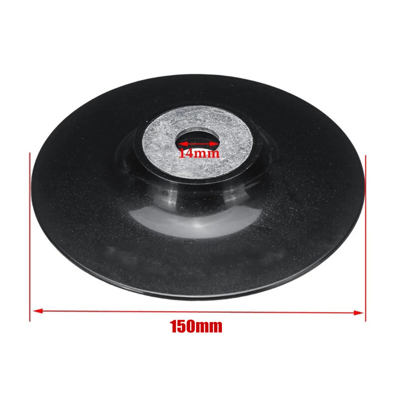 Волоконная дисковая подложка 5/6 дюйма 125/150 мм с фиксирующей гайкой для угловой шлифовальной машины M14, резьбовые переходные пластины, шлифовальные диски