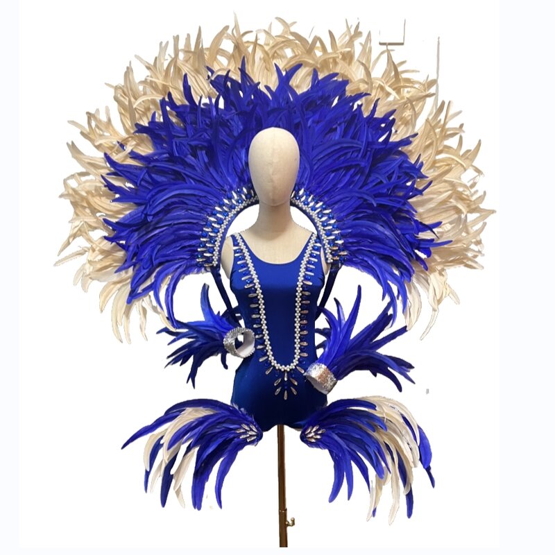 Пользовательские крылья перьев сценический костюм для ночного клуба сжигание Мужчины Женщины Драг королева танцор шоу