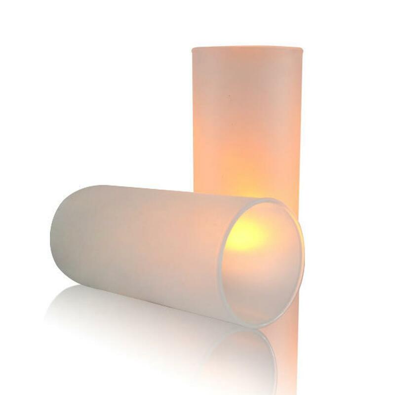 Bezpłomieniowe lampy świeca elektroniczna LED z plastikowy kubek na walentynki wesela świece ozdobne wystrój domu