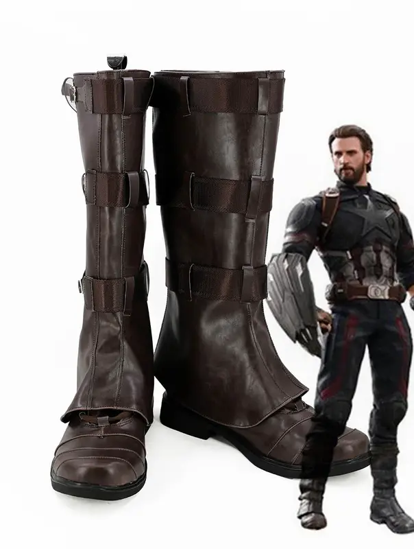 Kapitan wojny nieskończoności brązowe buty Cosplay buty wykonane na zamówienie