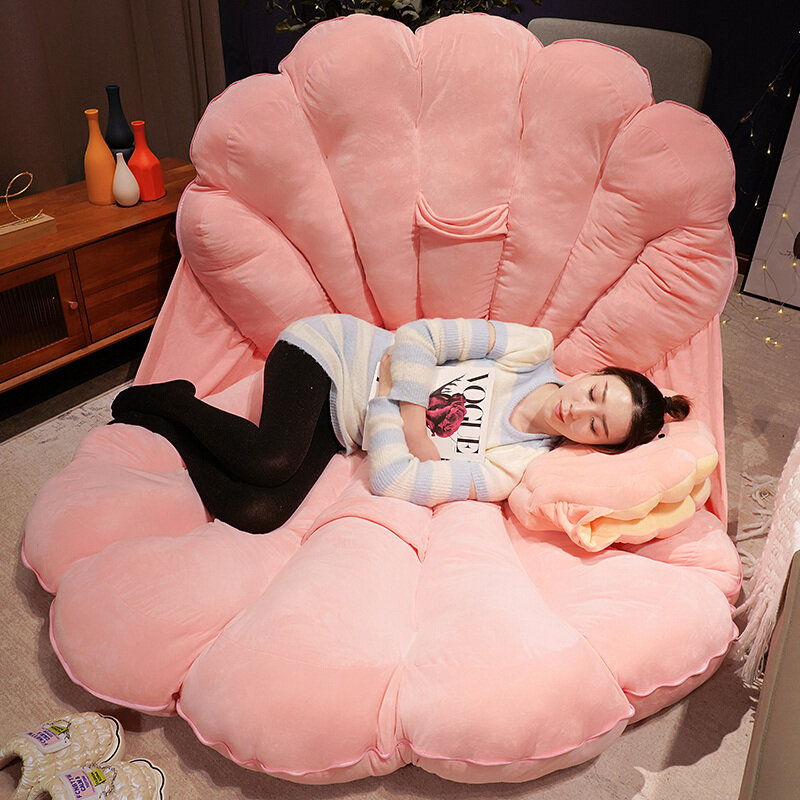 Coussin de chaise en peluche de simulation de coquillage de velours coréen créatif, oreiller en peluche, grande taille, décor photo à la maison, cadeau spécial, 40x52cm
