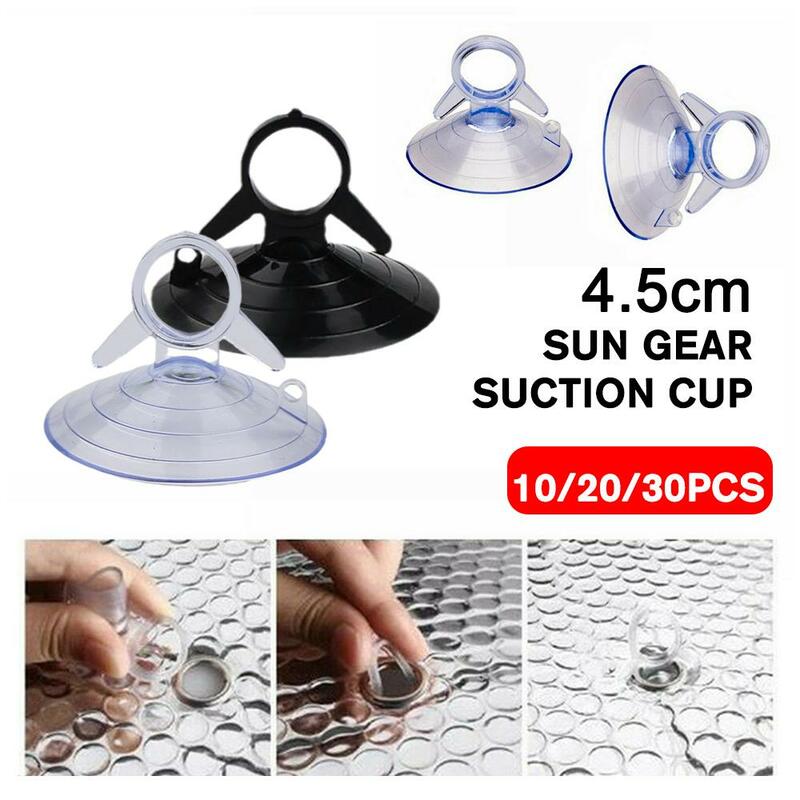 10/30pcs Rubber Clear Suction Cup Car Sunshade Black Car Hooks Sucker Cup 45mm Car Accessories Decor Suction Balloon Weddin W2B2