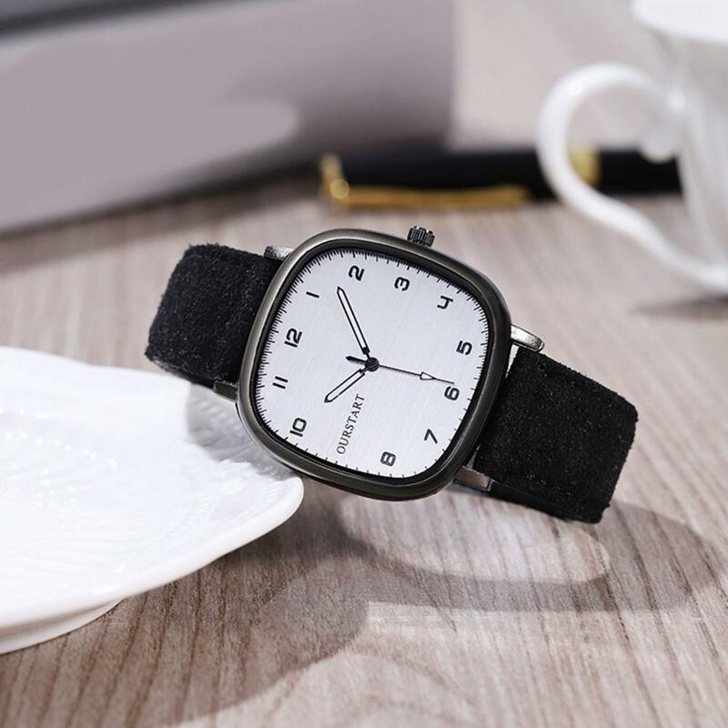 Stylish Quartz Watch Elegant Lady's Quartz Wristwatch with Square Dial Adjustable Silicone Strap High Accuracy for Fashionable