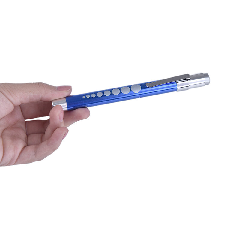 White Light Reusable LED Medical Penlight Flashlight With Pupil Gauge Pocket Clip Pen Light Torch Lamp For Nurses Doctors Readin