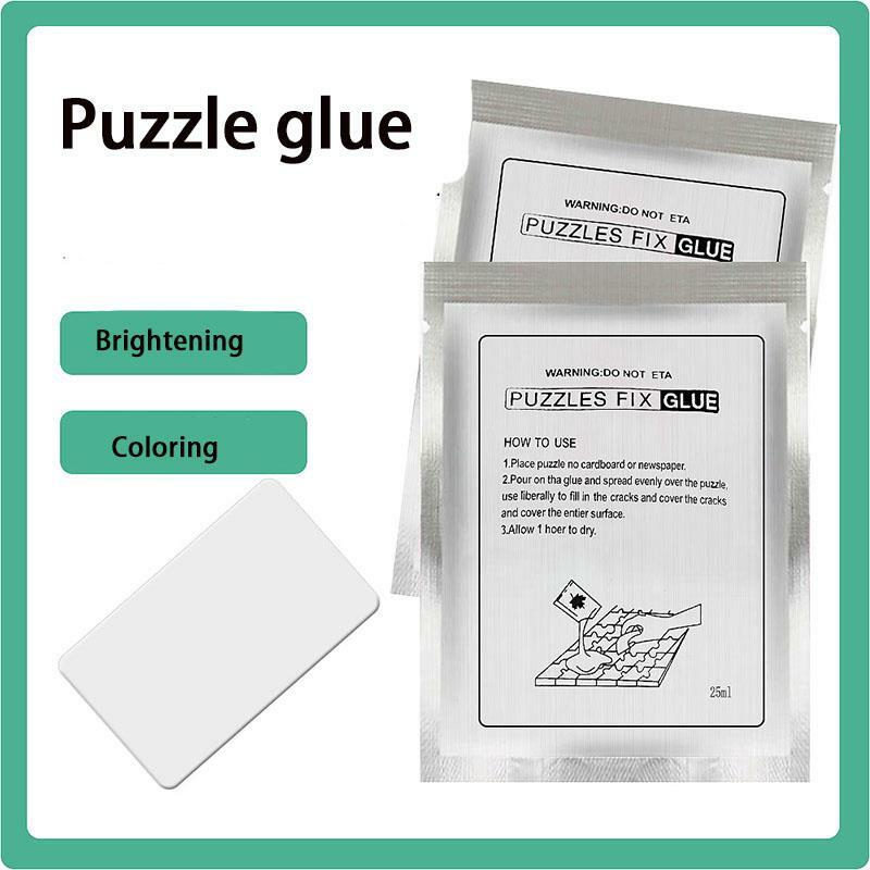 Lem Puzzle 25ML/60ML, dengan pengeruk pengaman transparan Gambar berlian tanpa rasa DIY kerajinan tangan Puzzle memperbaiki mencerahkan lem khusus