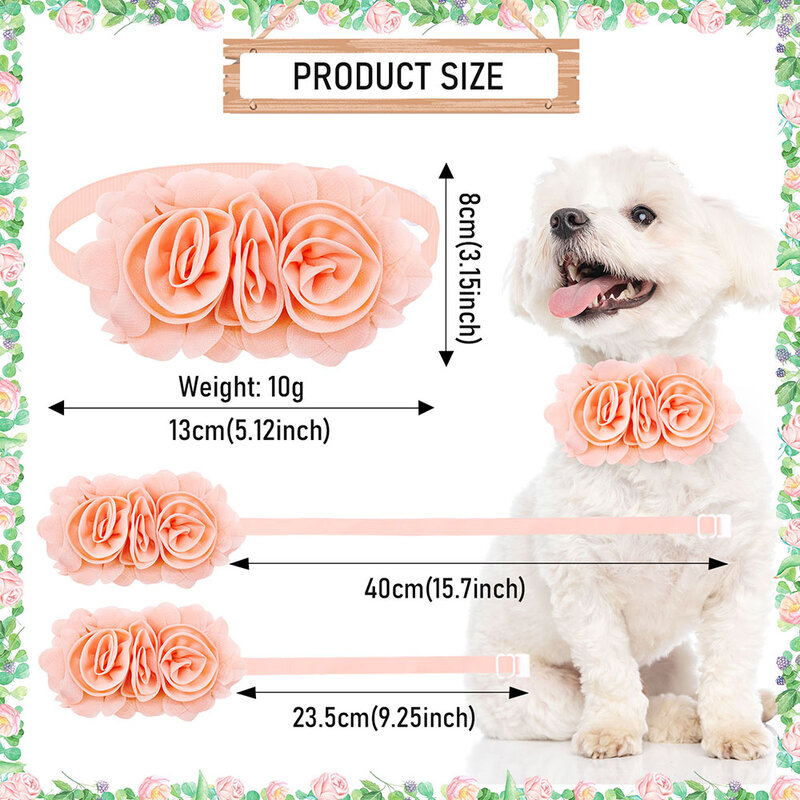 Duże kwiatowe pies muszki moda szyfonowa duży pies muszki dla psów zwierzęta Grooming łuki wiosna akcesoria do pielęgnacji dla małych psów