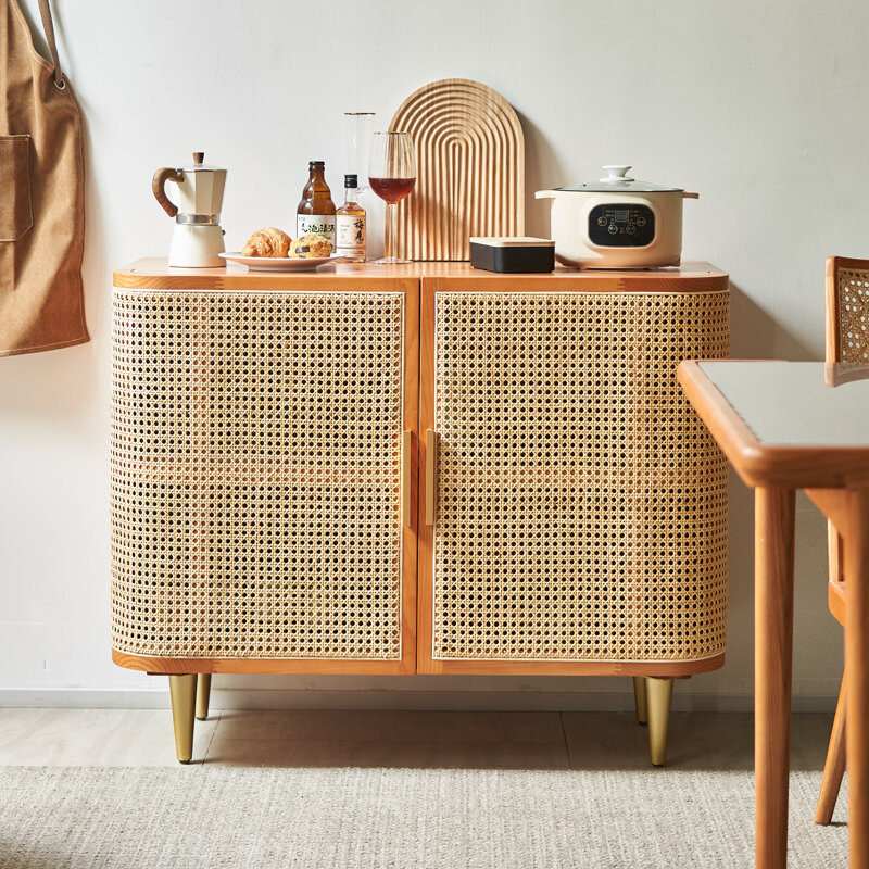 Nordic Vine Short Cabinet para Home Storage, tecelagem simples, combinação moderna de parede, casa e Homestay