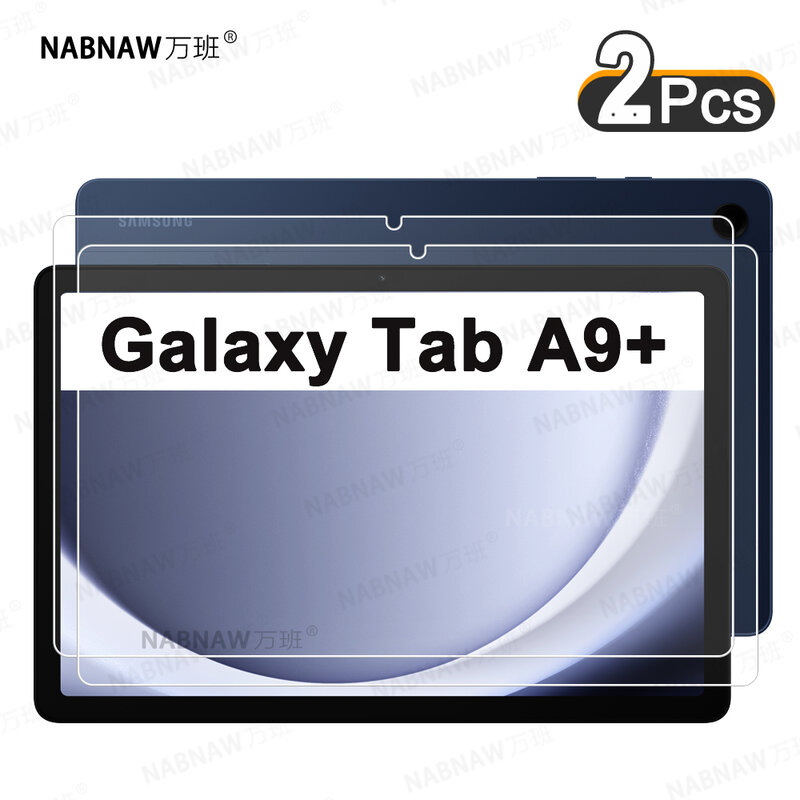 Protector de pantalla HD a prueba de arañazos, vidrio templado para Samsung Galaxy Tab A9 + A9 Plus SM-X210 X215 X216 5G, película de 11 pulgadas, 2 piezas