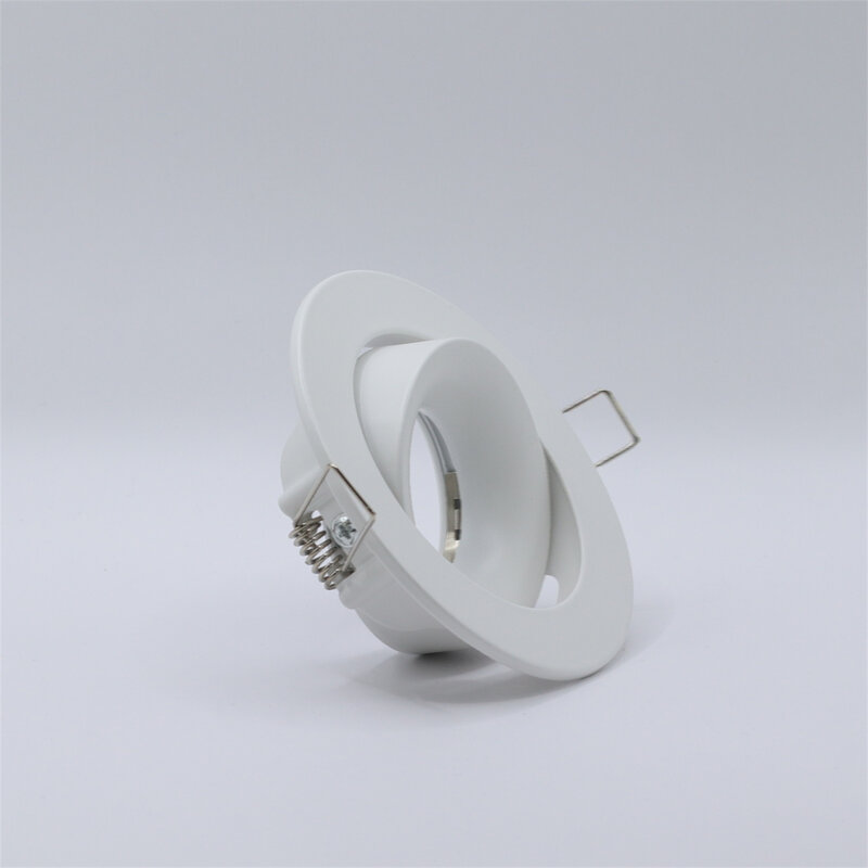 아연 합금 장착 프레임, 흰색 라운드 컷 아웃, 레트로 핏 램프 프레임 스포트라이트, GU10, 85mm-90mm