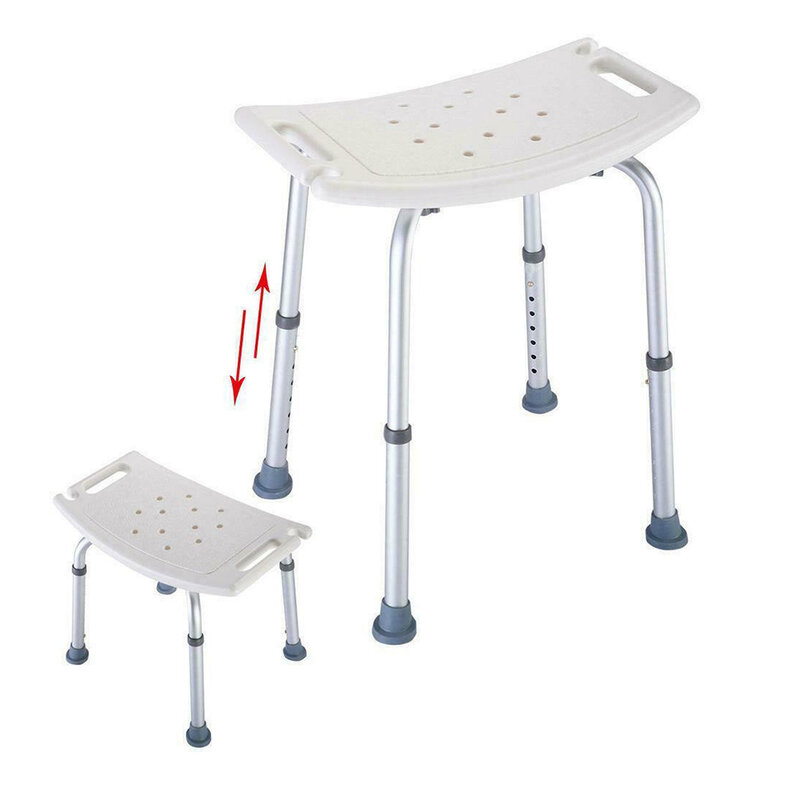 Ajustável Non-Slip Bath Chair, Shower Bench, Stool Seat, Safe Bathroom Environment Product, 6 engrenagens de altura, Idosos Banheira