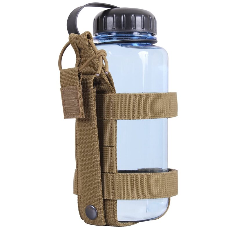 Portabotellas MOLLE ligero, soporte táctico ajustable para botella de agua, cinturón portátil Molle para caminar al aire libre y correr