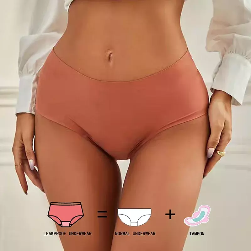 Physiological Panties Non-marking High-waisted Front and Back Instantaneous Suction Leakage Menstrual Period Women's Panties New