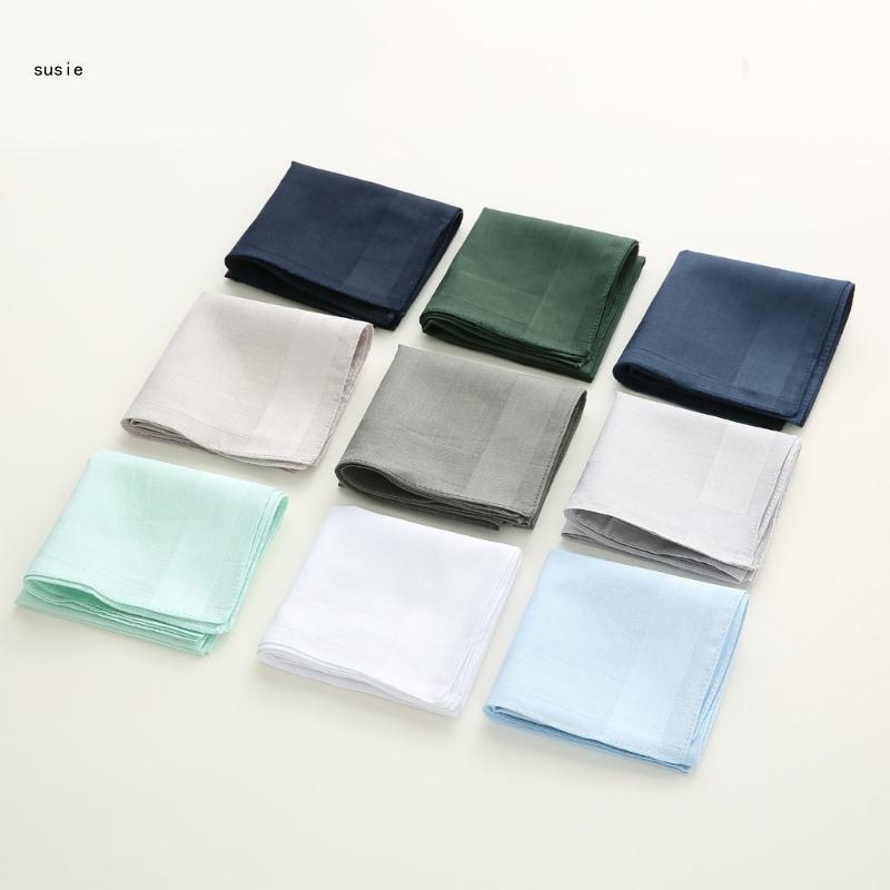 X7YA Practical Sweat Wiping Handkerchief for Kids Men Women Elderly Handkerchief Pocket Handkerchief for Husband Dad