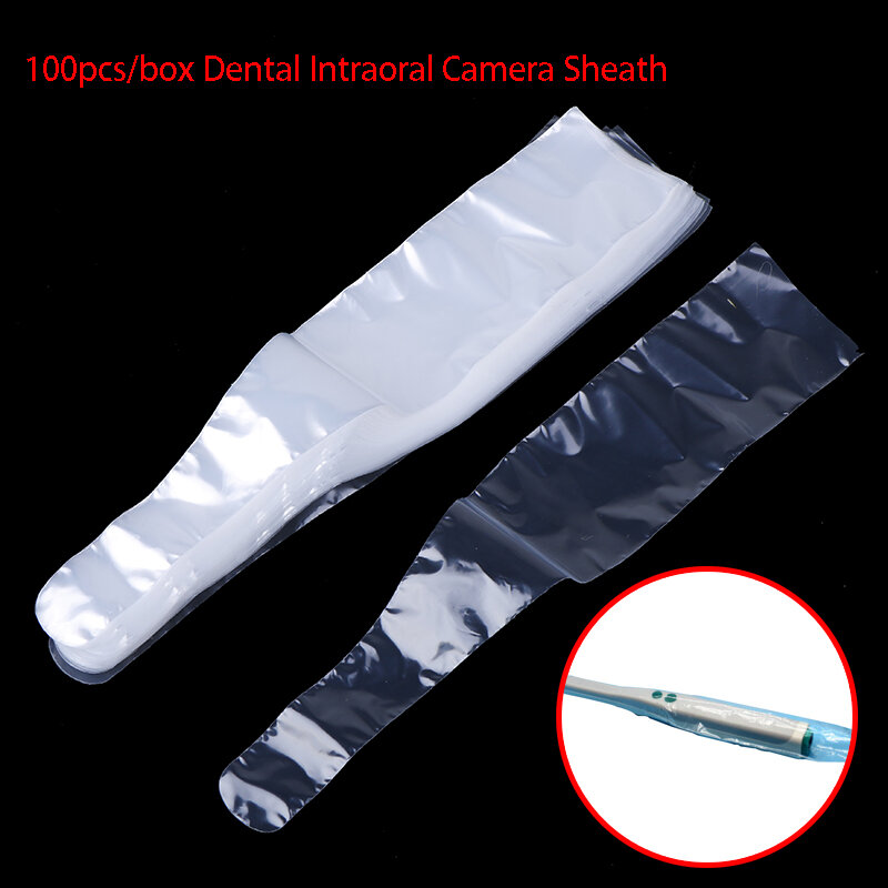 100 stücke intra orale zahn ärztliche Kamera abdeckung Einweg-Intra oral kamera hülle für Zahnmedizin Labor Endoskop Film griff Schutzhülle