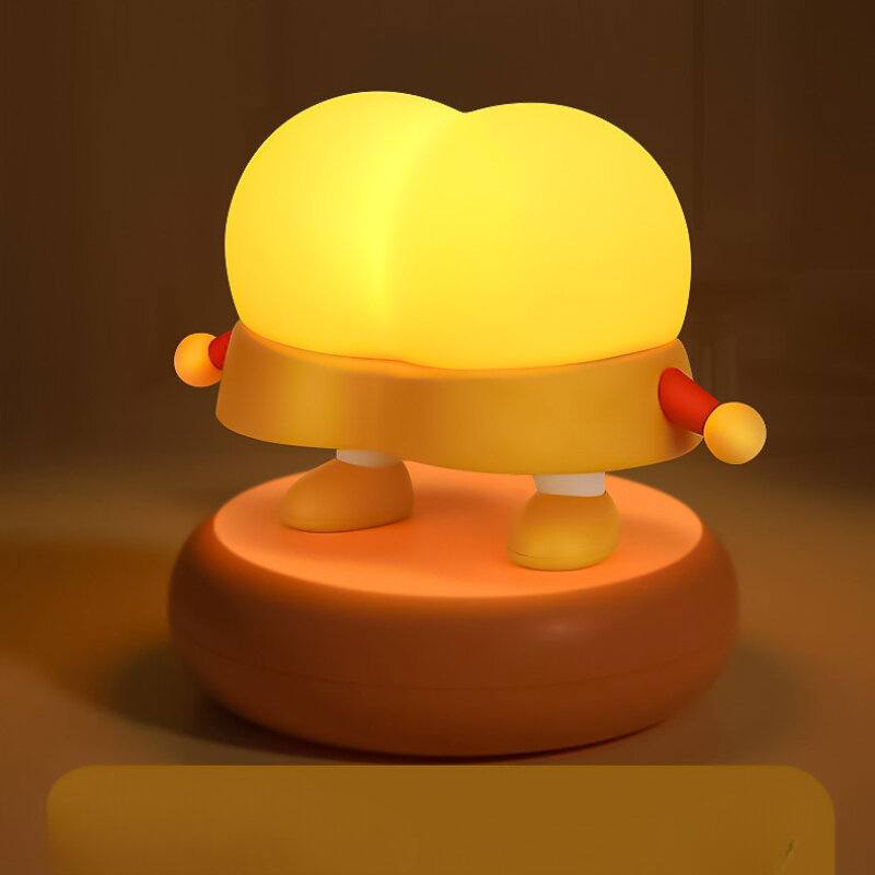 Pop Up PP Fart Patting Creative Small Night Light New Product Bedroom Bedside Children's Feeding Sleep Silicone Night Light