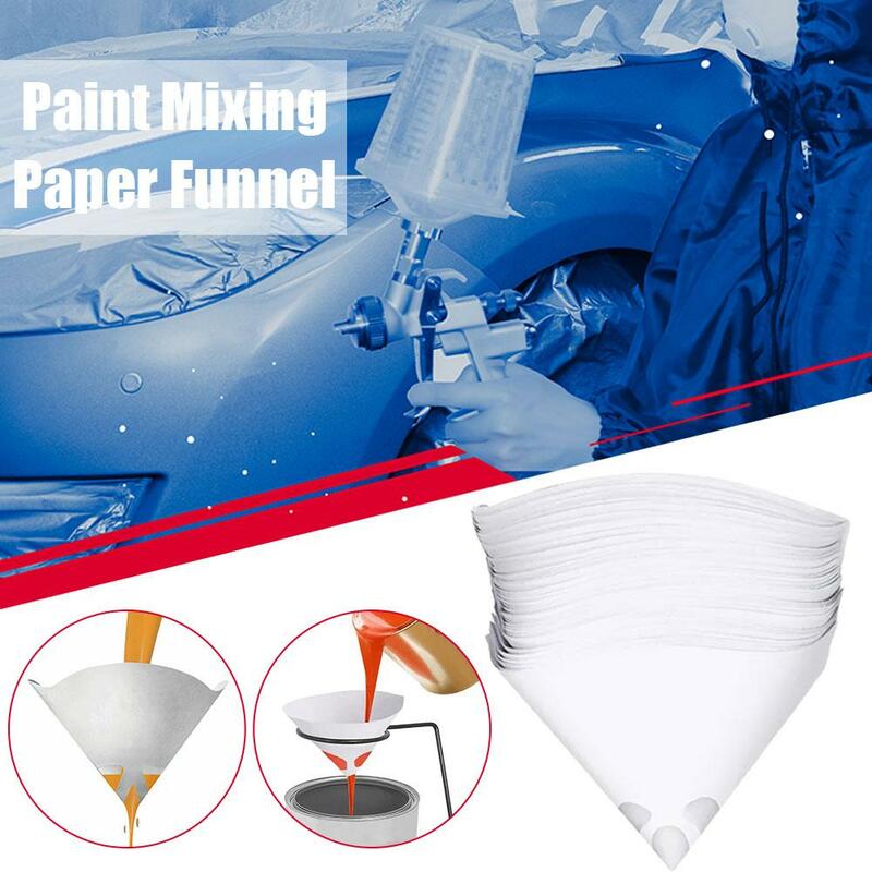 Disposable Paper Filter Paint Spray Mesh Purifying Straining Cup Funnel White Thicken Filter Conical Nylon Funnels Paper Tools