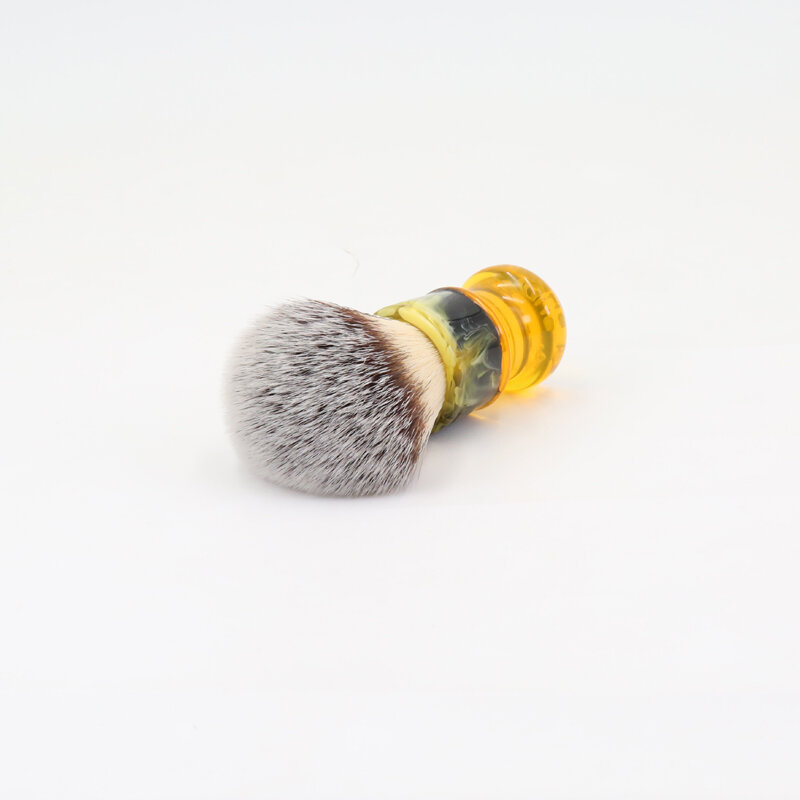 Yaqi-mango de resina de la Sagrada Familia para hombres, cepillos de pelo sintético para afeitado en húmedo, 22MM