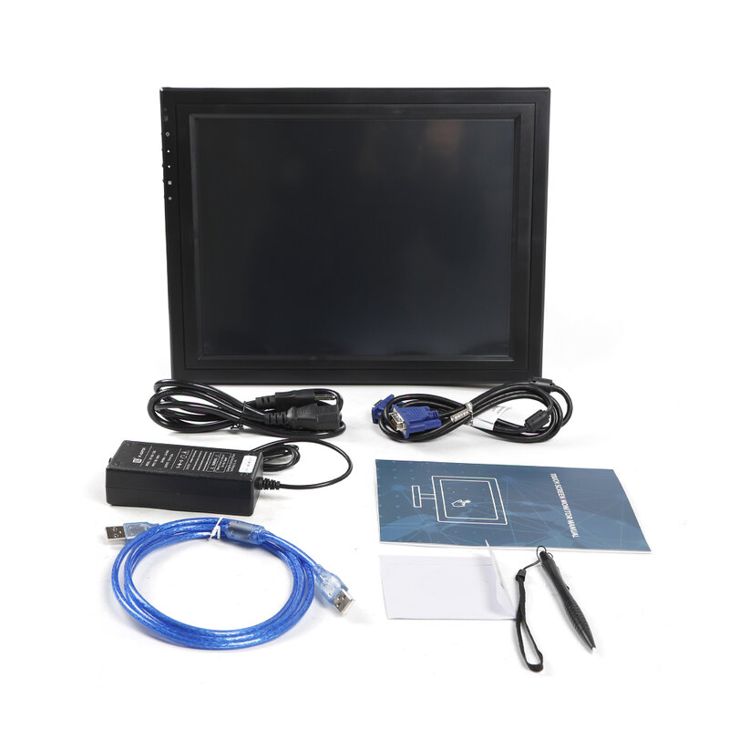 Monitor LED 17 inci bergaya tinggi layar sentuh bawaan-resolusi 1280*1024 VGA