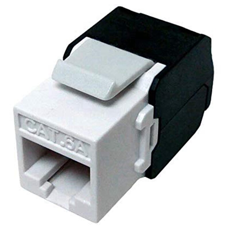 Conector Keystone Cat6a RJ45, Compatible con Cat6, 100 grados, conector de pared Ethernet, acoplador de red Cat6a, paquete de 180