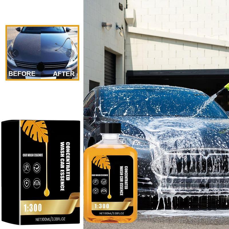Carnaúba Wax Car Wash, 100ml, Restauração de brilho, Agente de limpeza espumante, Automotive Car Exterior Care for Windows Wheels