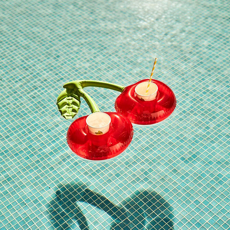 Nadmuchiwany uchwyt na kubek Cartoon kaczka uchwyt na napoje pływanie pływający w basenie kąpieli zabawka basenowa Party pasek dekoracyjny podstawki zabawki do kąpieli