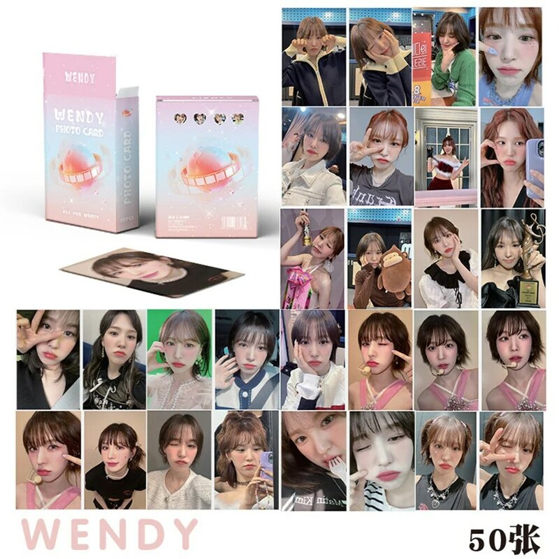 Kpop idols winter karina laser boxed karte 50 teile/satz hochwertige hd foto ins koreanische stil lomo karte irene freude wendy fotokarten