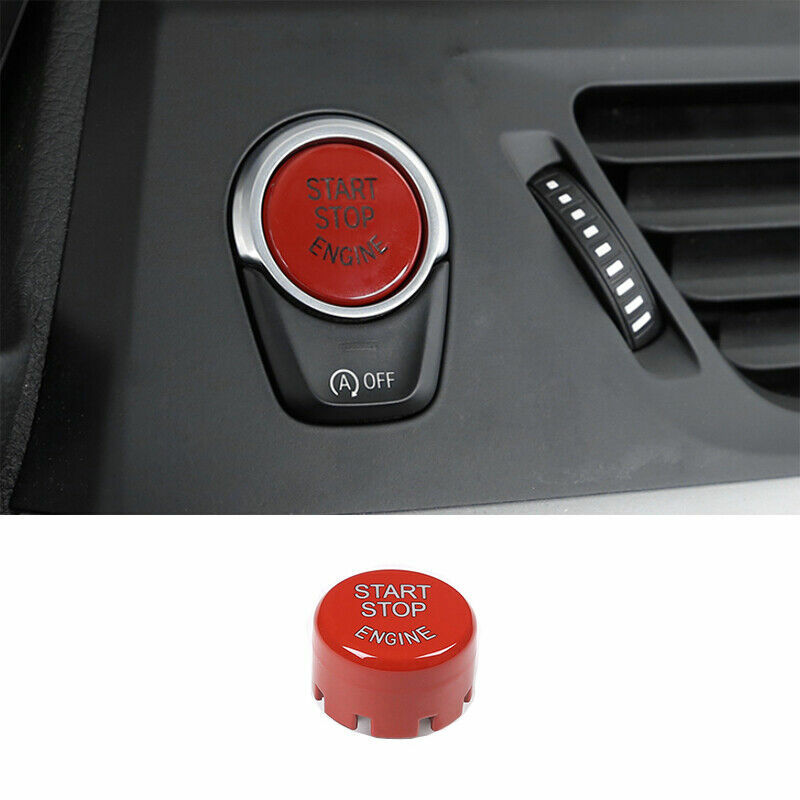Embellecedor de marco de botón de encendido Rojo ABS para BMW X5 X6 F15 F16 2014-2018
