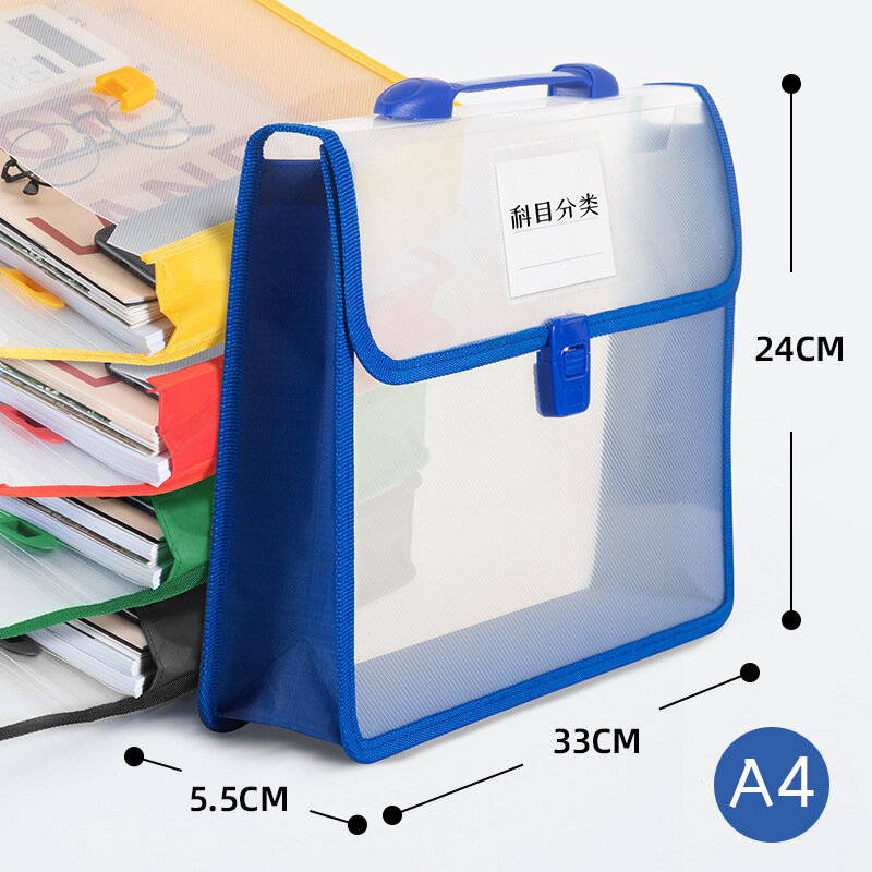 Bolsa de archivo portátil A4, maletín de mano impermeable, organizador de archivos, carpetas de papel, bolsa de almacenamiento de documentos, organizadores de oficina grandes