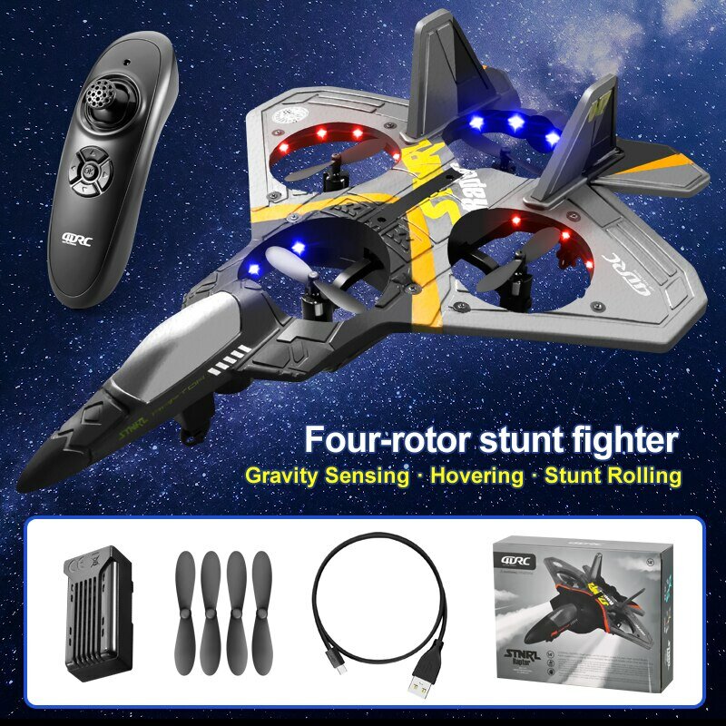 Avión de Control remoto V17 RC para niños, juguete de avión planeador de espuma EPP, 2,4G, regalo