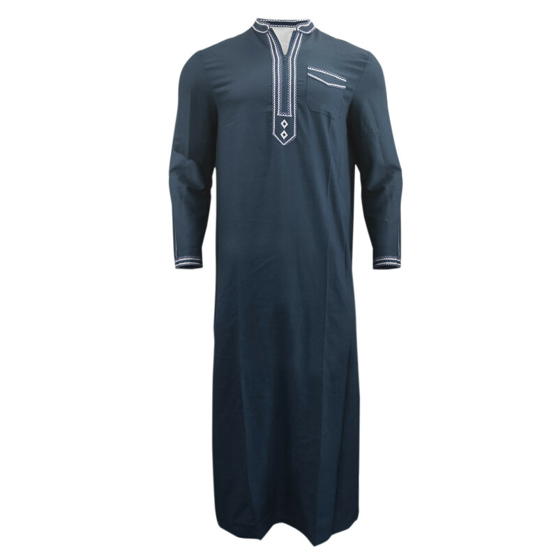 Langarm aman abaya 1 Stück Jubba Thobe für Männer Kaftan Pakistan Muslim Saudi-Arabien Djellaba Islam Kleidung Gebet Robe afghan