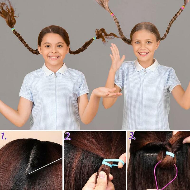 ربطات شعر غير ملحومة للفتيات والبالغين ، لا ضرر ، تصميم سهل ، ربطة عنق للأطفال ، ألوان ممتعة