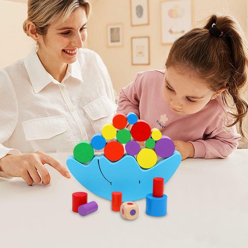 Stapelen Speelgoed Voor Kinderen Voorschoolse Leren Montessori Speelgoed Houten Gebouw Speelgoed Balans Wedstrijd Spel Verjaardagscadeaus