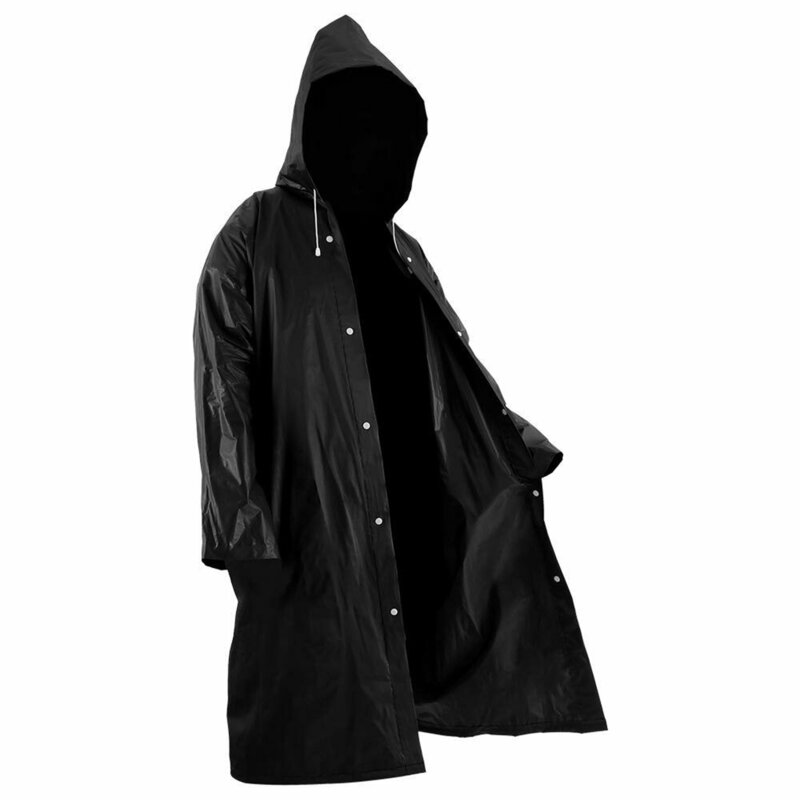 2022คุณภาพสูง1PC 145*68ซม.EVA Unisex เสื้อกันฝนหนากันน้ำฝนเสื้อผู้หญิงสีดำผู้ชาย Camping rainwear Sui