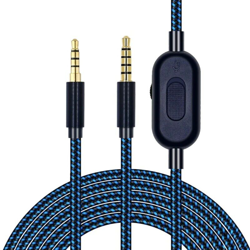 Сменный кабель с регулятором громкости и зажимом для отключения звука для гарнитур AstroA10 A40. Нейлоновый плетеный шнур