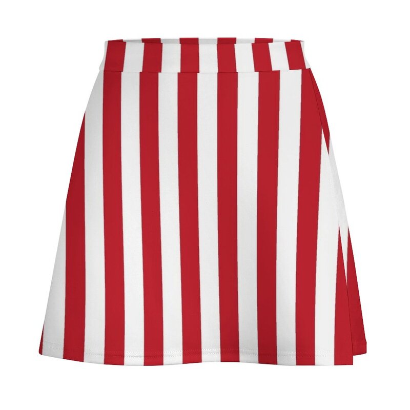 Rayas rojas y blancas | Patrones de rayas | Rayas anchas rayas verticales | Minifalda