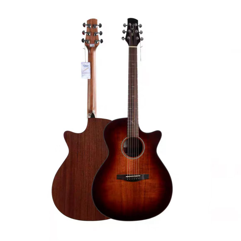 Stringed instruments China Oem Top Solid Wood With Electric Pickup EQ Professional 41 Inch Acoustic Guitar