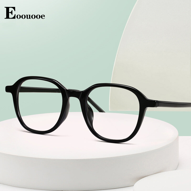 Gafas con montura TR90 para hombre y Mujer, lentes transparentes a la moda, antiluz azul, para lectura de miopía