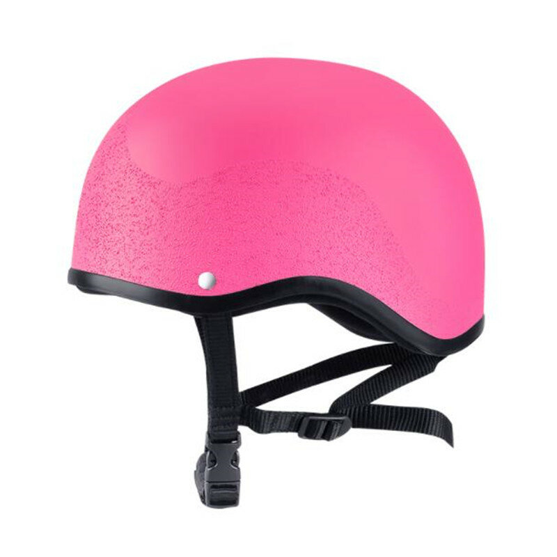 Helm berkendara kuda hitam, helm tantangan lempar kuda merah muda, perlindungan keselamatan berkuda wanita