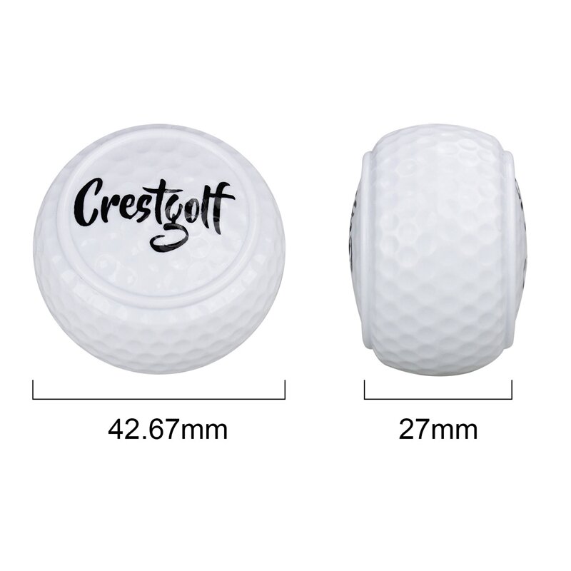 CRESTGOLF 평평한 골프 공, 2 단 드라이빙 레인지 공, 골프 훈련 보조 공, 평평한 모양의 골프 연습 공 5