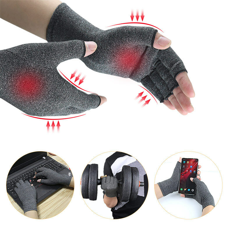 Guanti per l'artrite a compressione supporto per il polso guanti a compressione per polsini in cotone per alleviare il dolore alle articolazioni