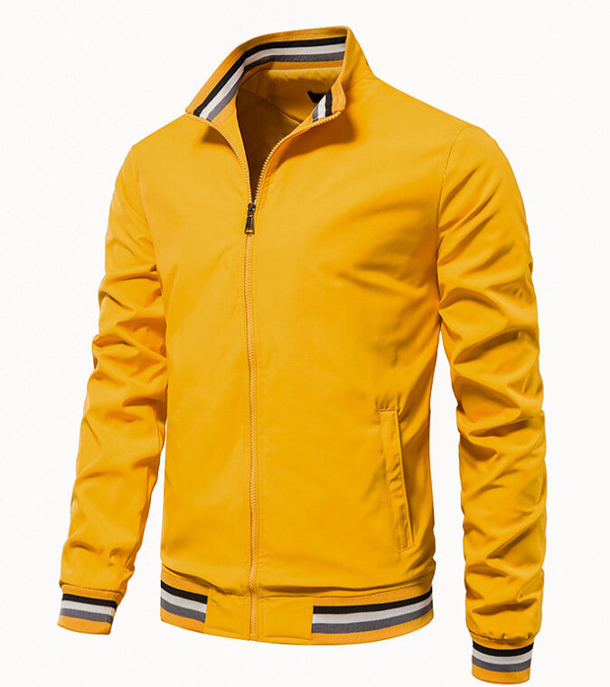 Jaqueta casual masculina, roupas esportivas mandarim, casacos masculinos, casacos de qualidade, outono, primavera