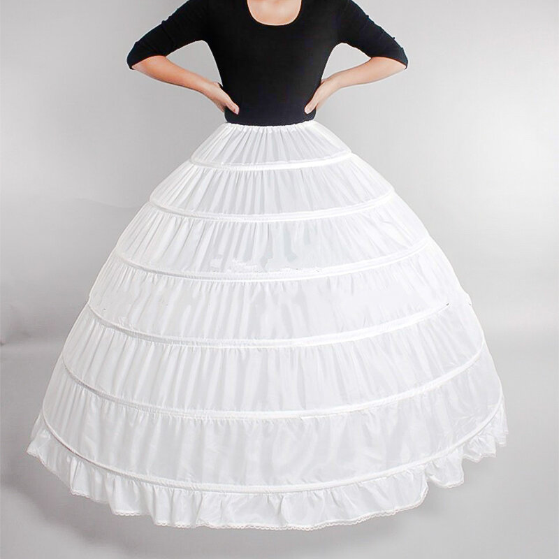 Bridal Wedding Dress Support Petticoat Large Swing Fishtail Skirt Hoops Yarn Slip Crinoline Underskirt Prom Skirts Lining Ruffle