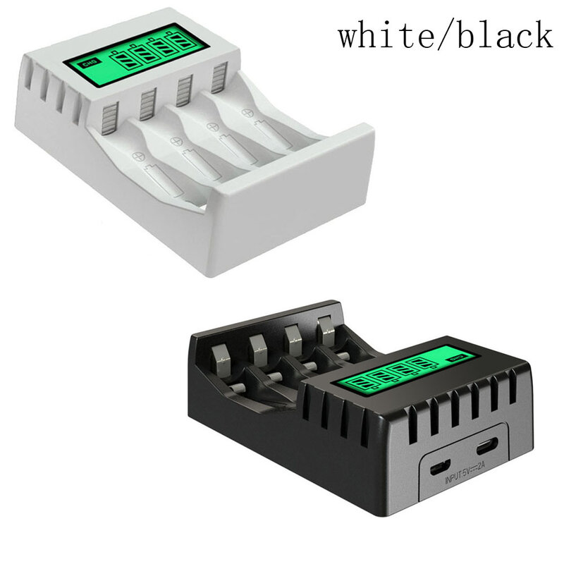 1PC LCD Display Battery Charger With 4 Slot For AA/AAA NiCd Rechargeable Battery Short Circuit Protection Charging Adapter