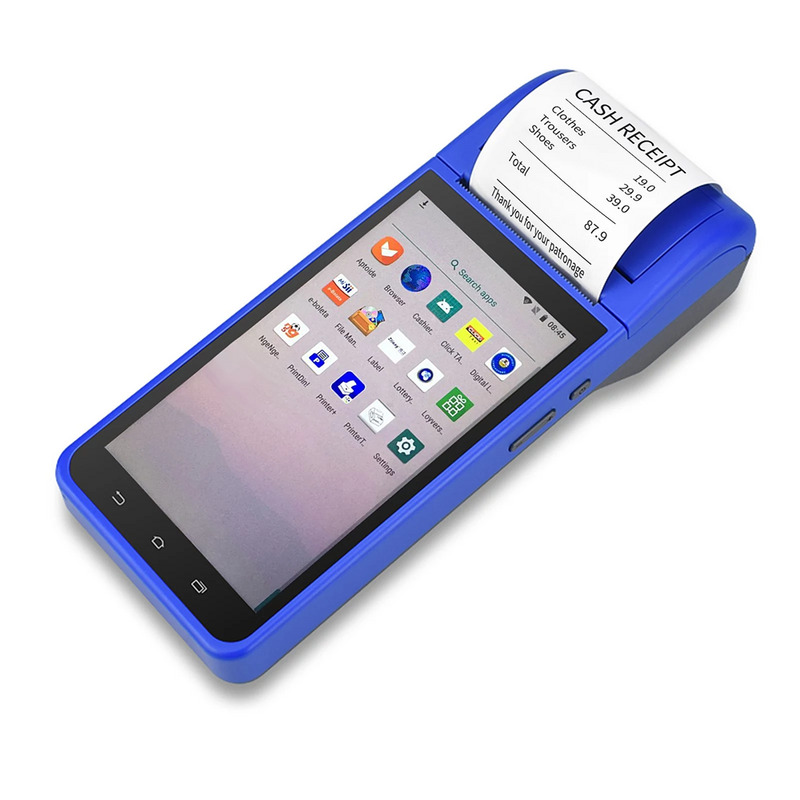 PDA YHD-6000 Terminal pintar genggam PDAs Android USB & Biru gigi & Wifi pemindai cepat cetak bening