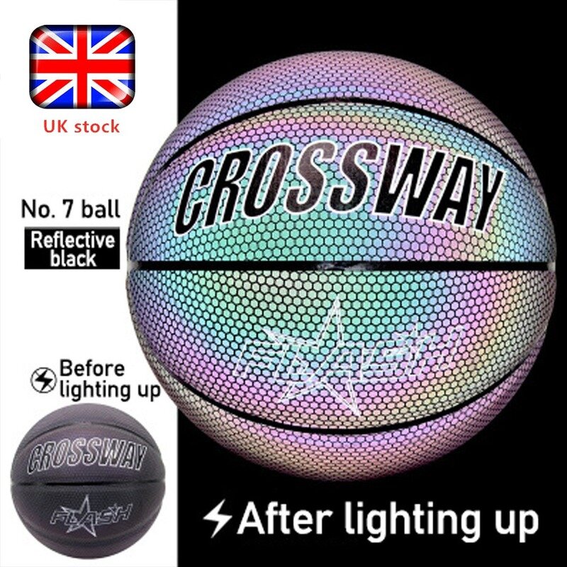 Lichtgevende Basketbal Bal 7 Size Reflecterende Basketbal Cool Holografische Baloncesto Sport Basketbal Light Up Training Basketbal