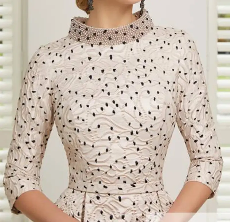 Tailor Shop Custom Made Black Dots Dress Mother of The Bride Dress Wedding Dress Mother Mother of Bride Outfit Polckdots