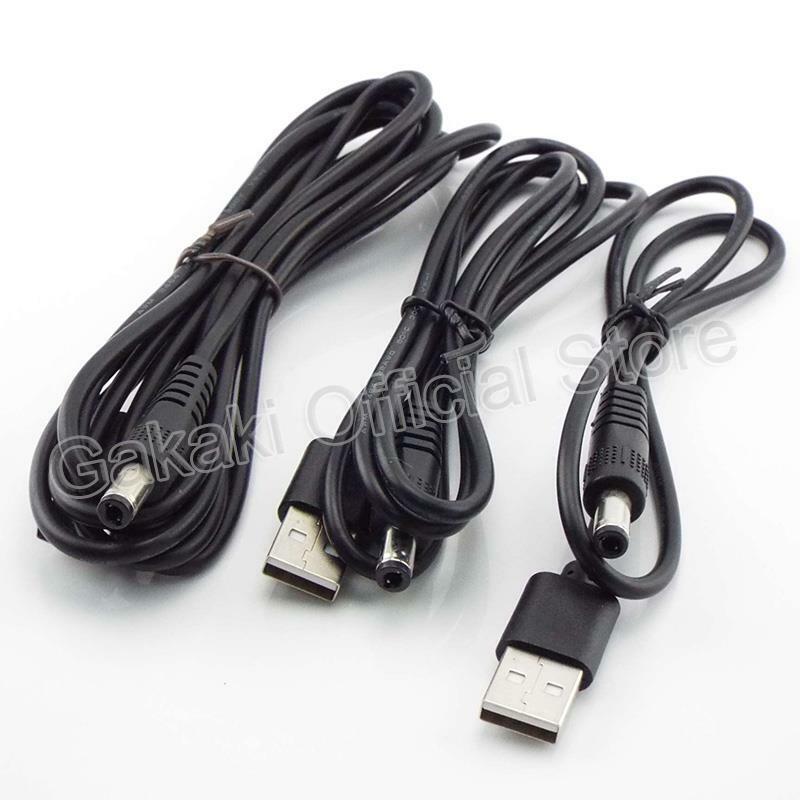 USB A Stecker auf DC 2,5 3,5 1,35 4,0 1,7 5,5 2,1 5,5 2,5mm Netzteil Stecker Jack typ A Verlängerung Kabel Stecker Cords