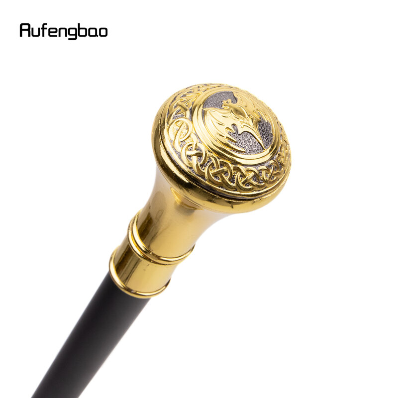 Golden Phoenix Totem Relief Single Joint Walking Stick decorativo Cospaly Party Cane Halloween Crosier 93cm