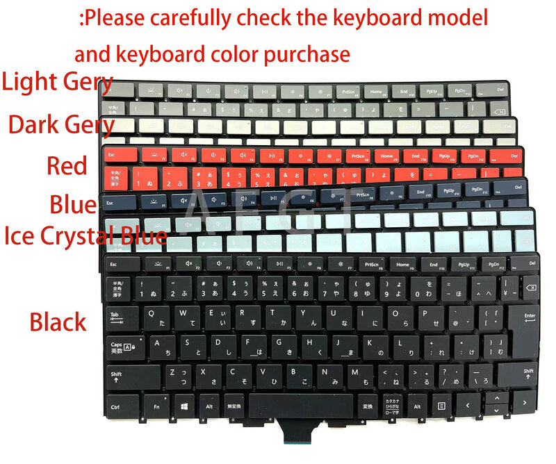 Asli untuk Surface Pro8 ProX tutup kunci tombol Keyboard 1983 1876 Set lengkap kunci hitam abu-abu biru merah JP